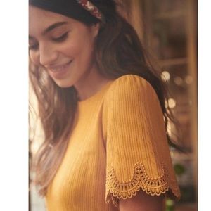 Sézane Cleo T-Shirt XS Curry